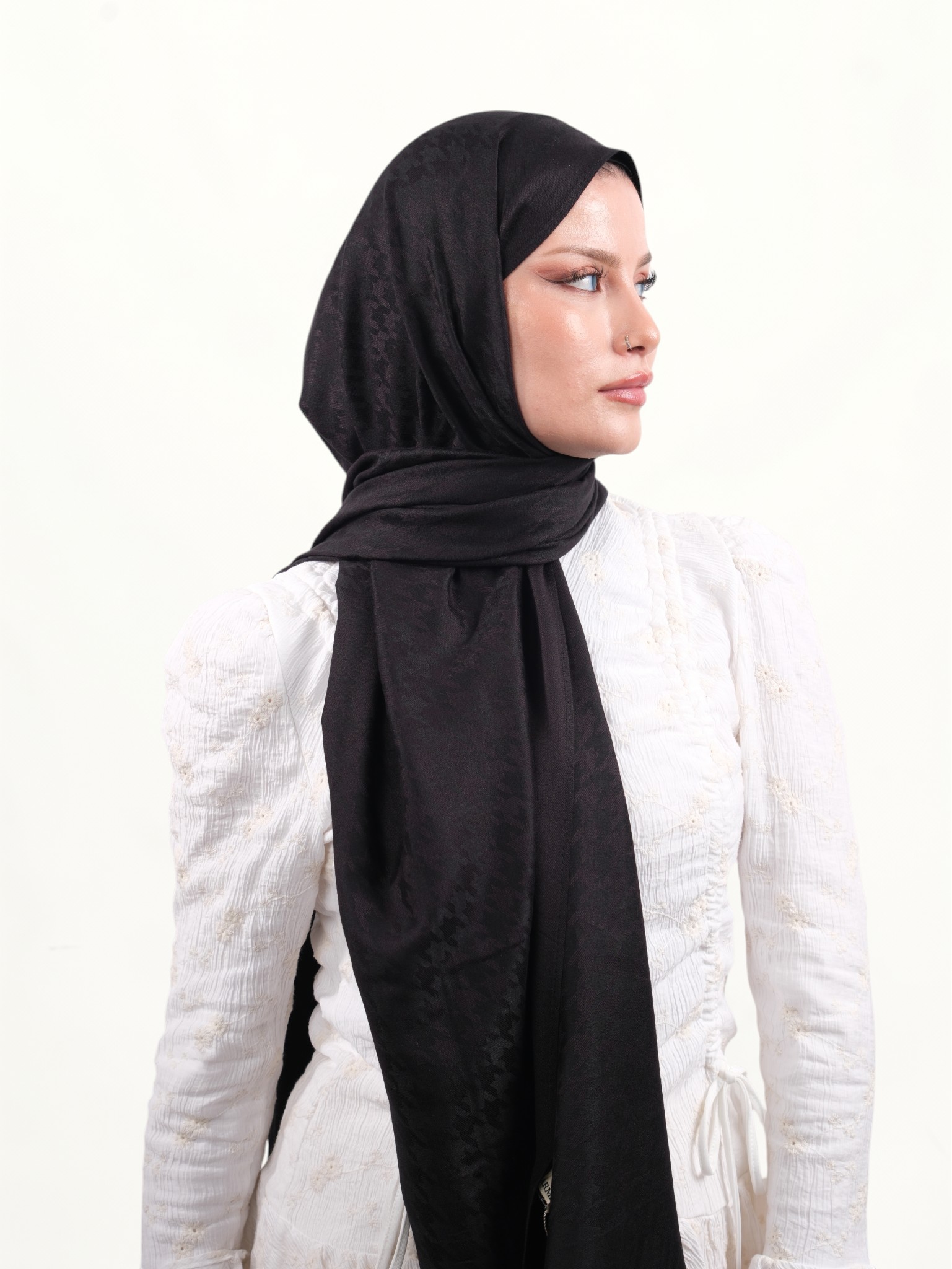Armine Viskon Şal Siyah-004 - Görsel 3