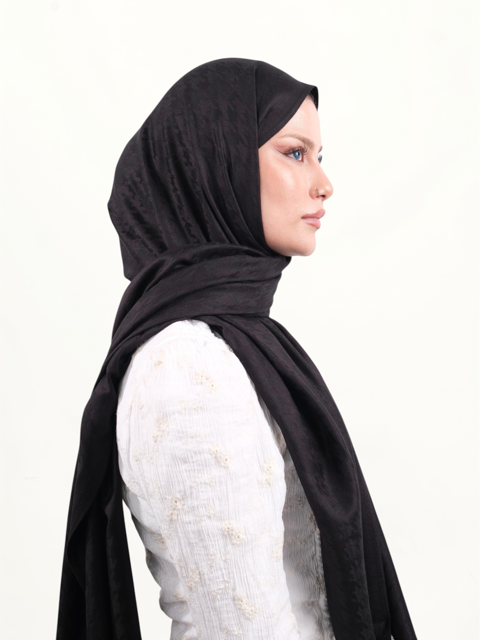 Armine Viskon Şal Siyah-004 - Görsel 5