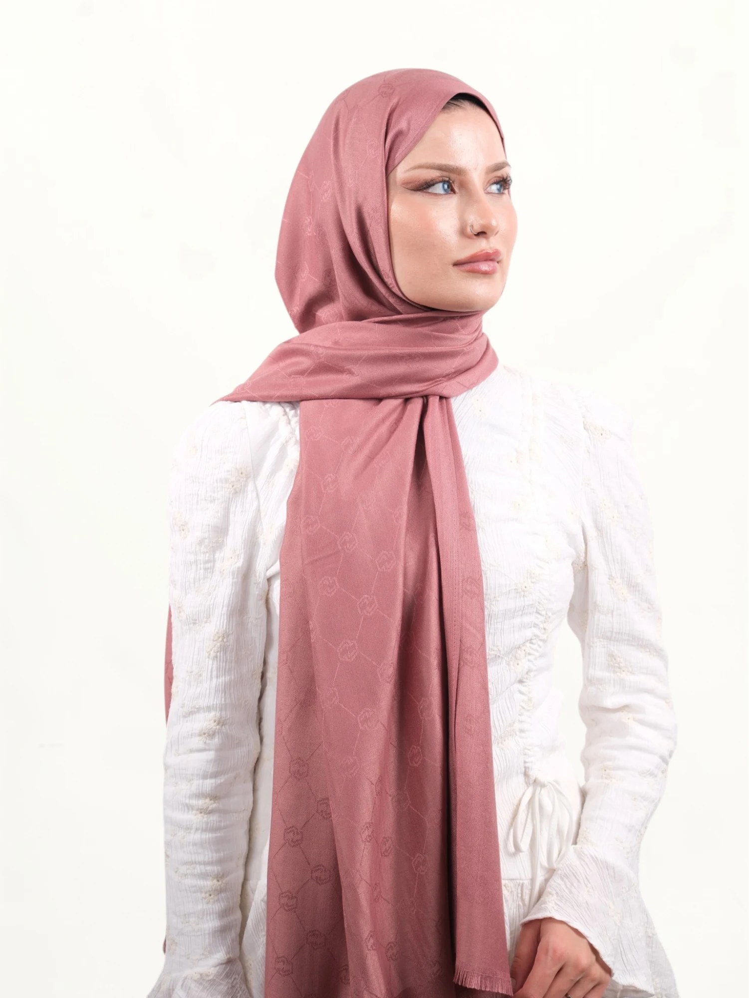 Armine Viskon Şal Gül - Görsel 2