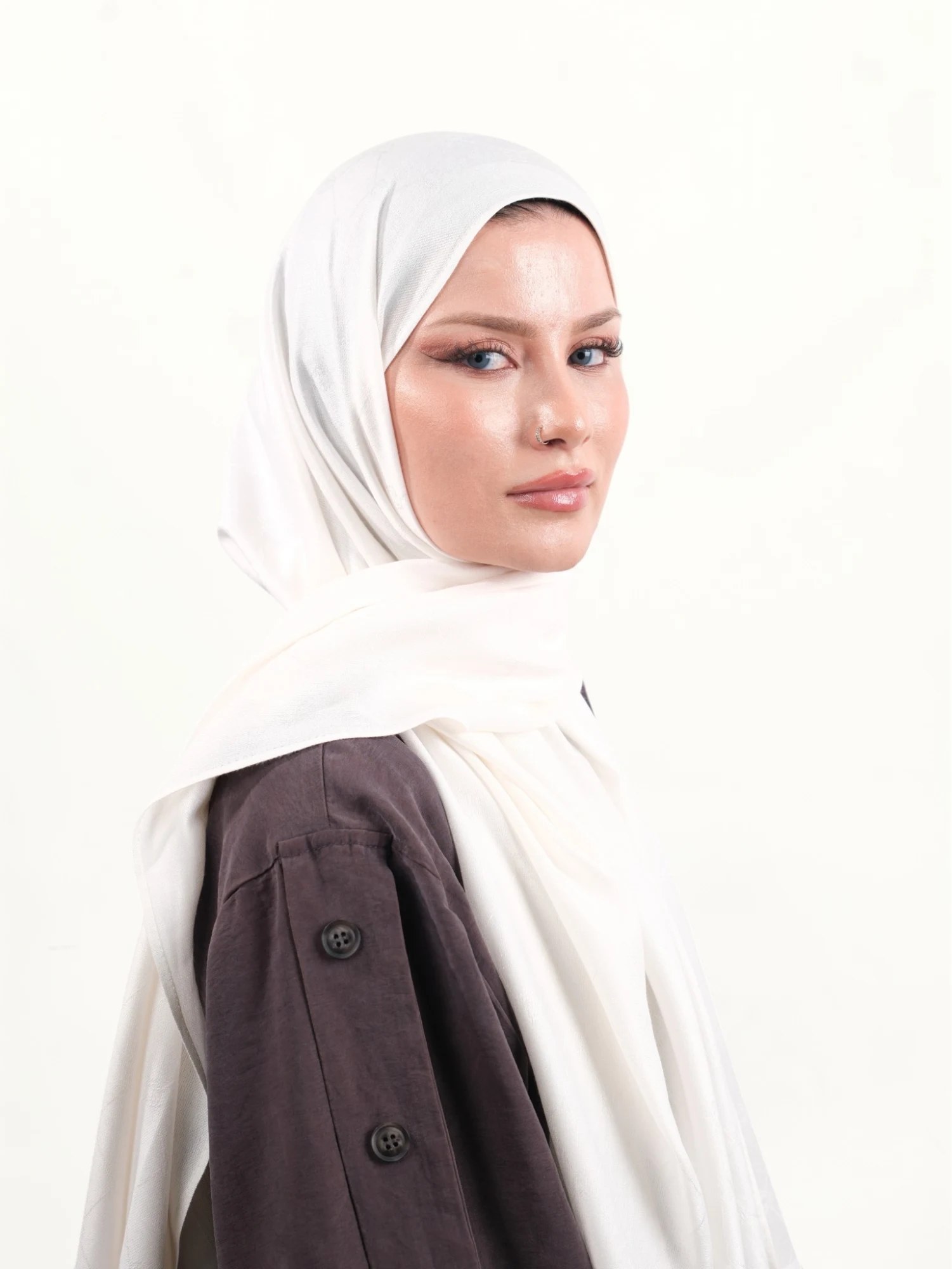 Armine Viskon Şal Bej-009